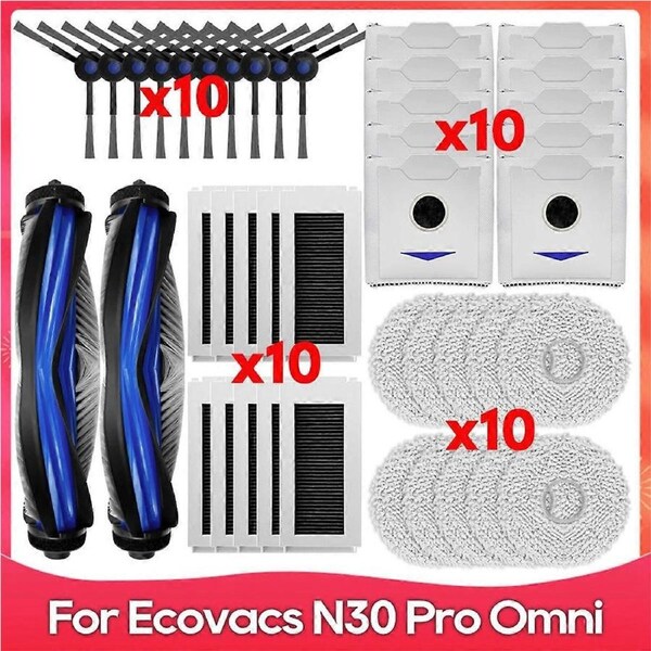 For Debot N30 Omni / N30 Pro Omni Robot Vacuum Main Side Brush HEPA Filters Mop Pads Dust Bags