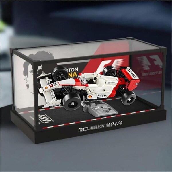 Dustproof Acrylic Display Case with Secure Base and Clear Showcase for 10330 McLaren MP4/4