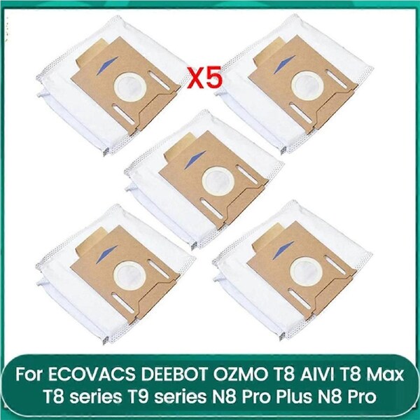 5PCS Dust Bag for Ozmo T8, T8+, T8 , N8 ,N8 Pro, T9 T9 PRO Vacuum Cleaner Bags