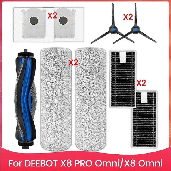 For X8 PRO Omni/ X8 Omni Robot Vacuum Cleaner Main Side Brush Hepa Filter Accessories Kit