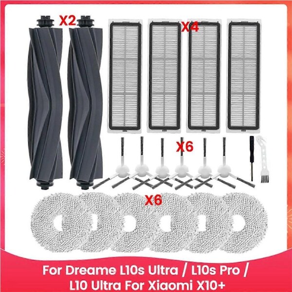 For L10s Ultra / L10s Pro / L10 Ultra for X10+ Vacuum Cleaner Parts HEPA Filter Roller Brush Mop Pa