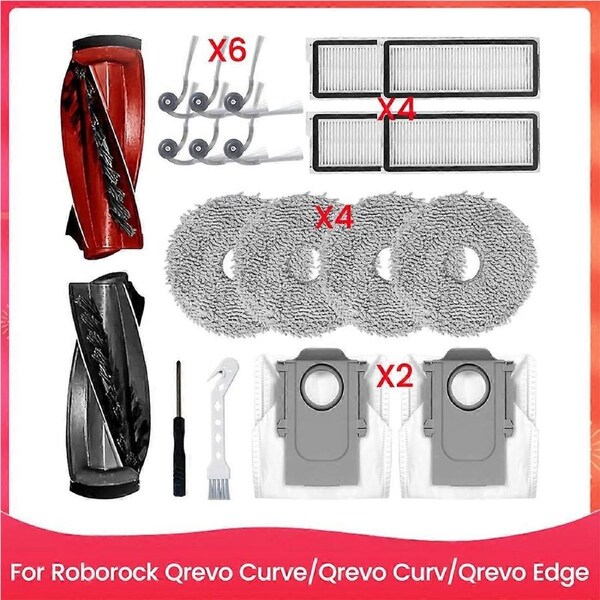 For Qrevo Curve/Qrevo Curv/Qrevo Edge Robot Vacuum Cleaner Main Side Brush Hepa Filter Mop Pads Dus
