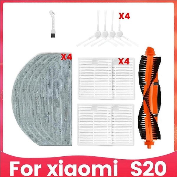 Accessories for S20 Robot Vacuum Cleaner Replacement Parts Main Side Brush Hepa Filter Mop Cloth