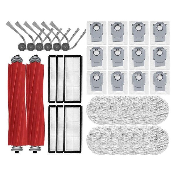 Compatible for QR798 QV35A Replacement Main Side Brush Hepa Filter Mop Pad Spare Parts Accessories
