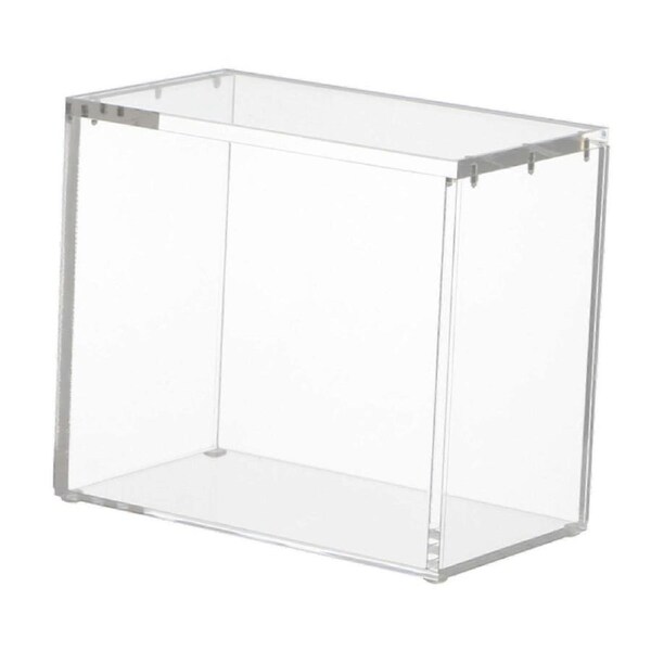 Clear Display Case for Miniature Figurines with Dustproof Lid, Compact Storage Box 15.5x9x13.5cm
