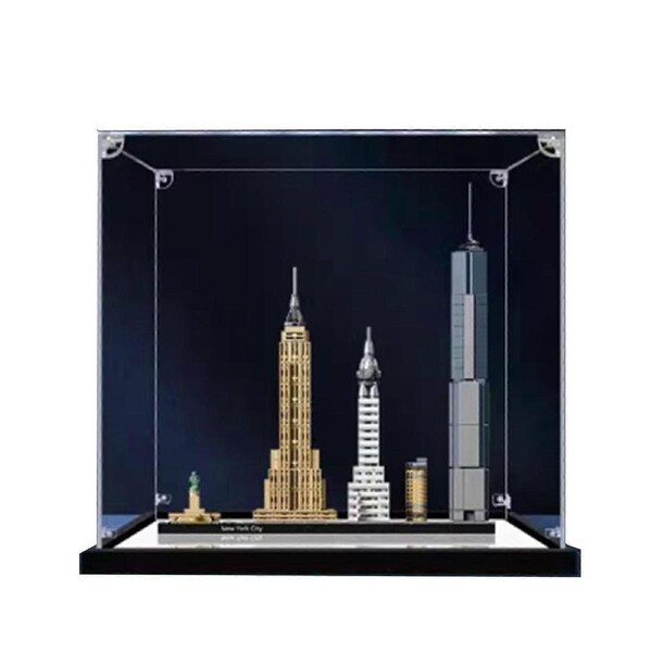 Display Case Acrylic DustProof Clear Showcase for Architecture 21028 York with Base