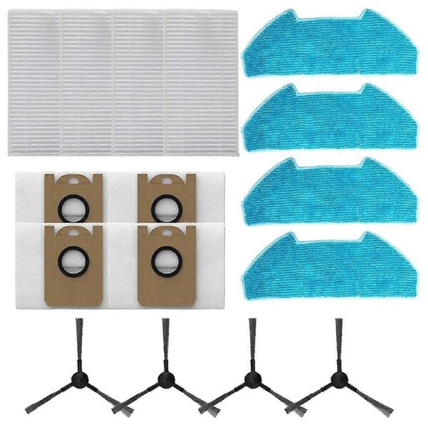 Filter Mop Cloth Dust Bag Side Brush Kit Traps Dust Particles for R10 Cordless Robot Vacuum Cleaner