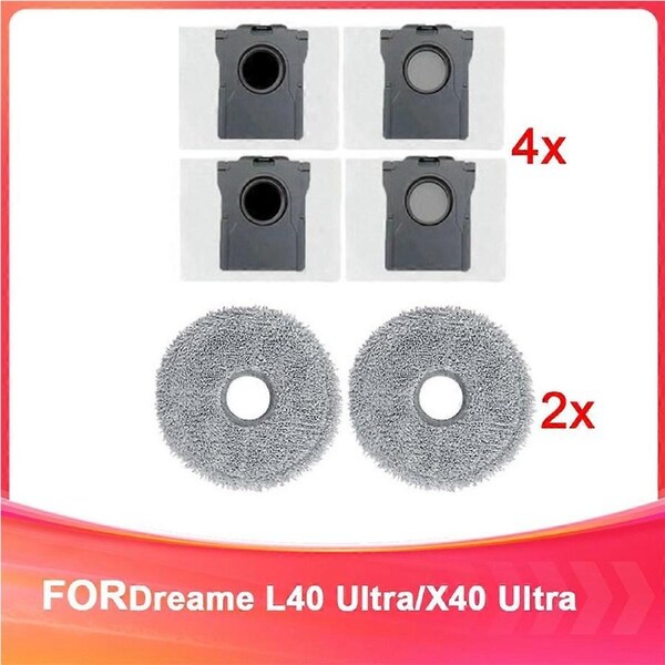 For L40 Ultra/X40 Ultra Robot Vacuum Cleaner Dust Bag and Mop Consumables Sweeping Machine Consumab