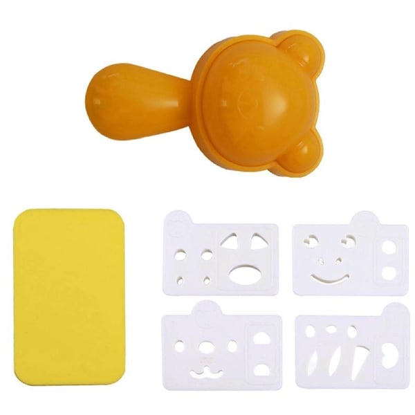Rice Mold Non-Stick Cartoon Animals Health Easy to Clean Food Grade Making Rice Balls DIY Panda Rice Embossing Mould for Kitchen