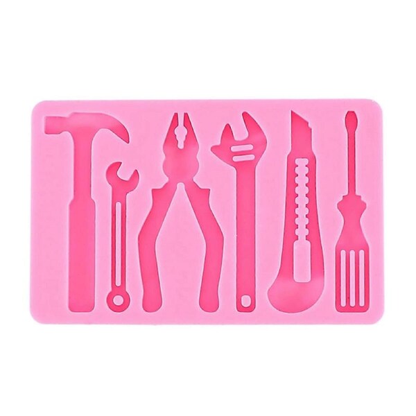 Fondant Mold Non-sticky Fast Demoulding DIY 3D Hammer Spanner Pliers Sugar Mold Kitchen Tools