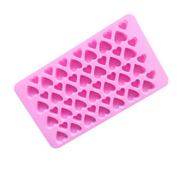 Chocolate Mold Non-stick Quick Release Easy to Clean DIY Silicone 56 Holes Heart Shape Fondant Cake Candy Baking Mould Kitchen Gadget QingHai