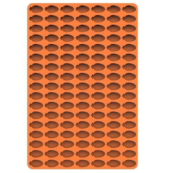 Biscuit Mold Food Grade 119 Cavities Heat Resistant Easy to Demold Microwave Safe Baking Tool Orange Mini Carrots Silicone Mold Kitchen Supplies QingH