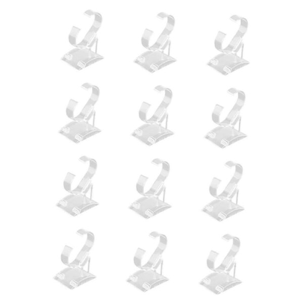 12pcs CShaped Watch Display Stand and Transparent Bracelet Holder for Home and Retail