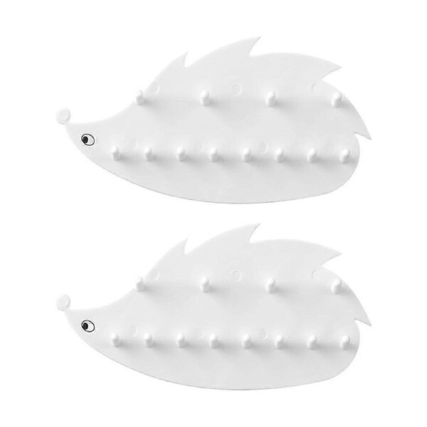 2pcs Adhesive Wall Mounted Jewelry Organizer with Hooks, Plastic Necklace and Earring Holder for Cabinet Door