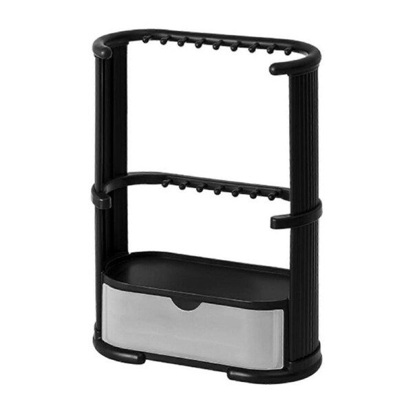 Jewelry Organizer Stand MultiTier Display Rack for Necklaces Earrings and Keychains Black