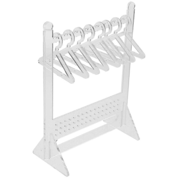 Acrylic Earring Holder Clear Jewelry Display Stand for Women with Hooks for Earrings and Necklaces