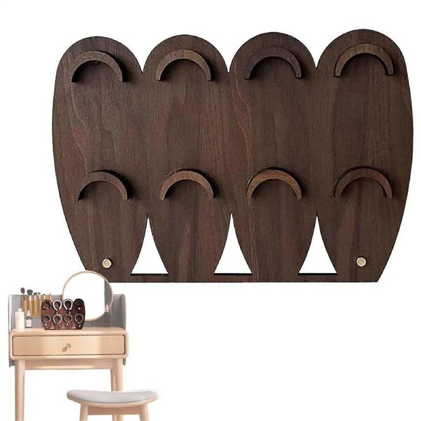 Wooden Bracelet Holder Stand for Jewelry Display, Rustic SpaceSaving Bangle and Watch Organizer