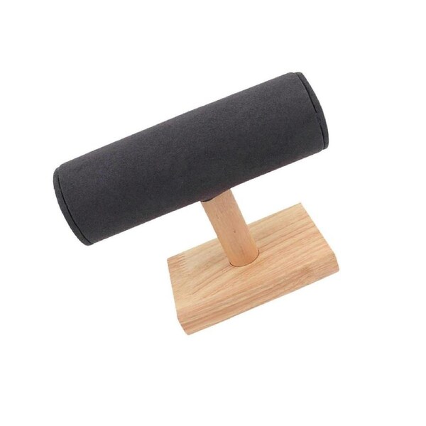 Jewelry Display Stand Wooden T Bar Holder for Necklaces Bracelets Watches Bangles, Grey Small