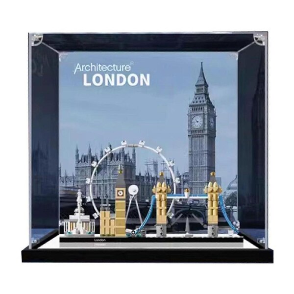 Acrylic Display Case Dustproof Protective Box for Architecture London Skyline 21034 Set