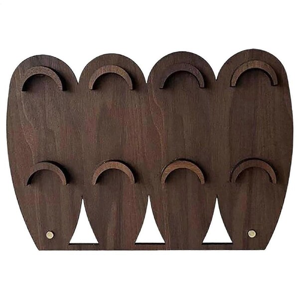 Wooden Jewelry Organizer with Multiple Bracelet Display and Rustic Large Watch Holder Box