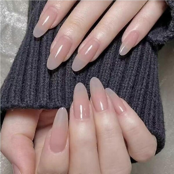 Cat Eye Press On Nails Long Ladder Shape Handmade Fake Nails Reusable with Salon Quality Shine