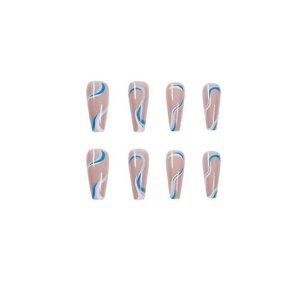Short Red Matte Press On Nails Set, 24pcs Reusable Full Cover Ballerina Fake Nails for Women