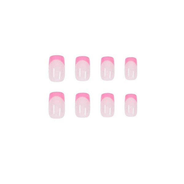 Blue French Tip Press On Nails 24pcs Set for Women, Instant Salon Finish, Multiple Sizes