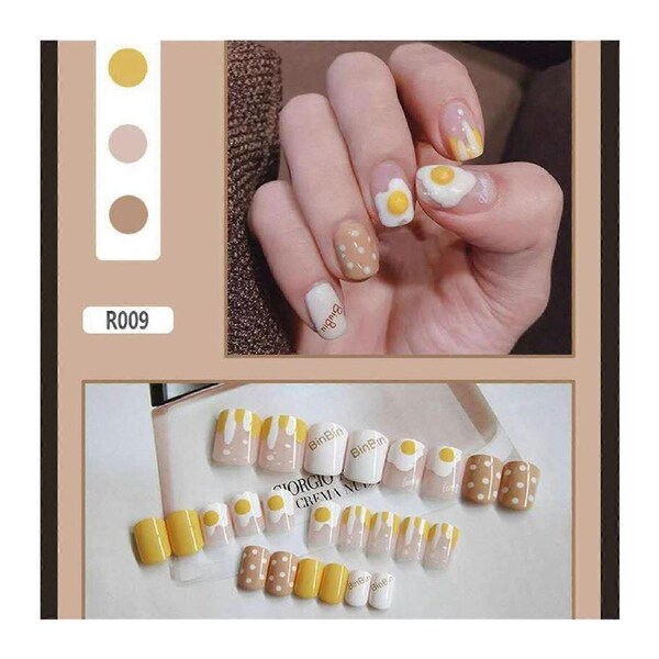 Press On Nails Short Matte Acrylic Nail Tips 24 Pcs Durable Full Cover Ready To Use
