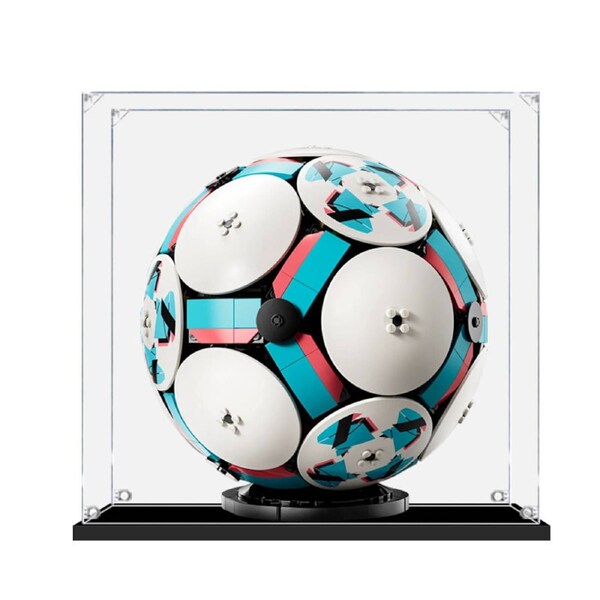 Acrylic Display Case for LEGO 43019 Editions Football Figure Storage Box Dust Proof Glue Free