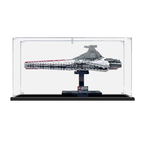 Acrylic Display Case for LEGO 75441 Star Wars Venator-Class Attack Cruiser Figure Storage Box Dust Proof Glue Free