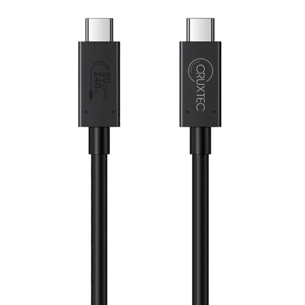 Cruxtec USB4 USB-C to USB-C Cable - 1m (CTC-80G-1MBK)