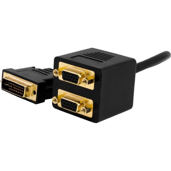 PRO2 LC6096 DVI-I PLUG TO 2X VGA - 30CM SOCKET LEAD
