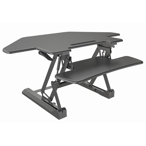 ONLINE Sit Stand Desk Adjustable Riser Ergonomic Work Station Corner 1000x600mm GLD07T