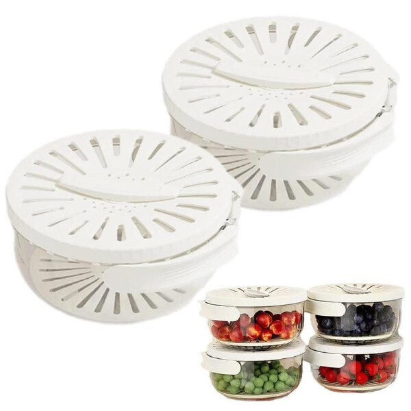 Velocity Multifunctional Draining Bowl Fruit and Vegetable Washing Basket White