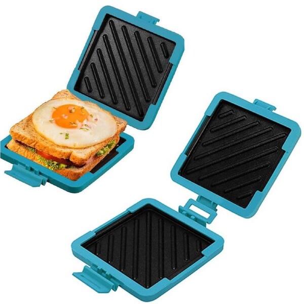Velocity Non Stick Microwave Toastie Maker for Quick and Easy Snacks Blue
