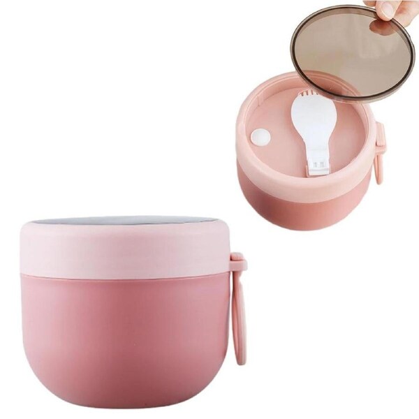 Velocity Insulated Oats Containers Yogurt Jars Food Thermos for School Office Picnic Travel Pink