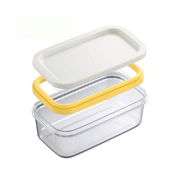 Velocity For Fridge Butter Cheese Container with Lid and Slicer Cutter