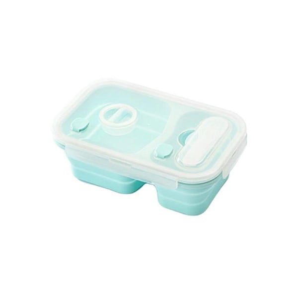 Velocity Collapsible Silicone Outdoor Lunch Box Leakproof Folding Food Container Blue