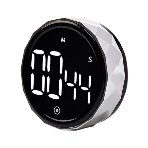 Velocity Digital Display Kitchen Timer Countdown Countup Cooking Alarm White