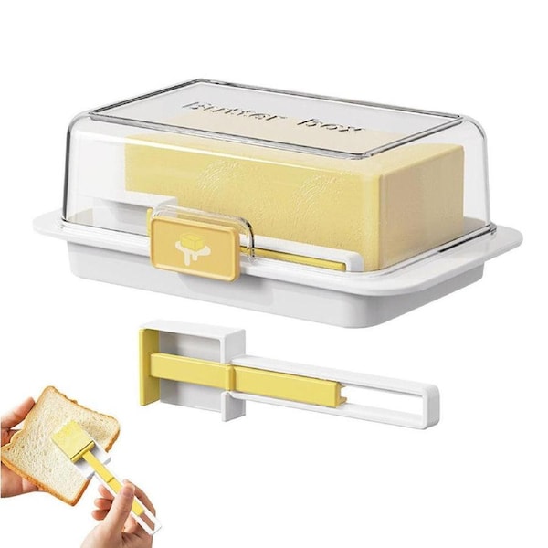 Velocity Kitchen Butter Dish with Lid Butter Box Butter Holder Butter Tray