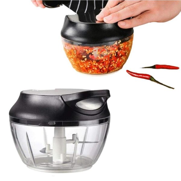 Velocity Easy Pull String Chopper Mincer Manual Mixer Slicer Dicer Blender Cutter Shredder for Onion Garlic