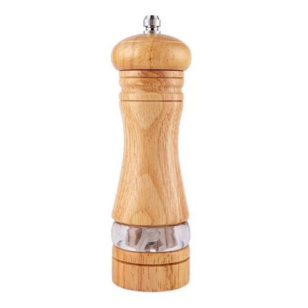 Velocity Manual Wooden Salt Grinder Adjustable Pepper Mill Shaker Wood Color