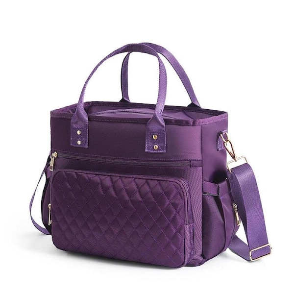 Velocity Insulated Lunch Bag Lunch Bag Cooler Tote Bag Purple