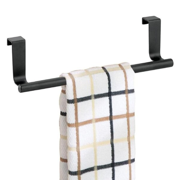 Velocity Kitchen Bathroom Stainless Steel Over Cabinet Towel Bar Holder Over Door Towel Rack
