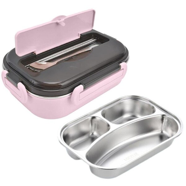 Velocity Insulation Bento Lunch Box Food Warmer Container for School Office Pink