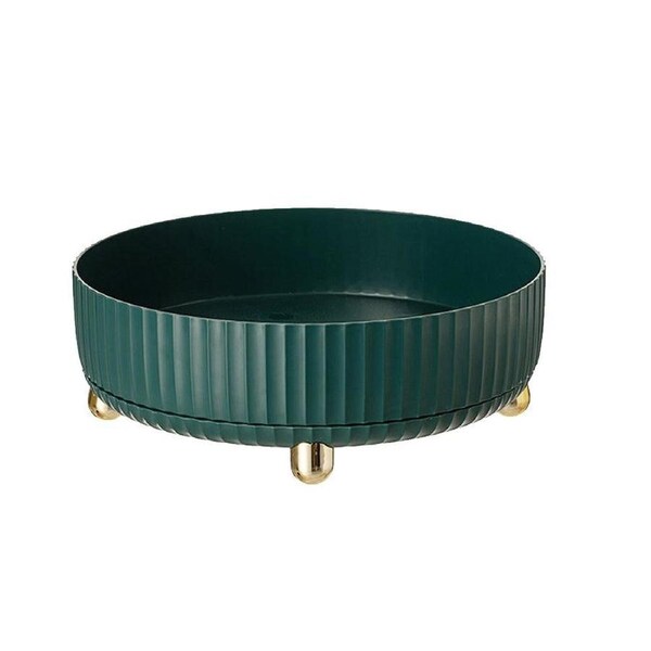 Velocity 360° Rotating Seasoning Organizer Spice Snack Cosmetic Storage BoxTray Display Stand Green