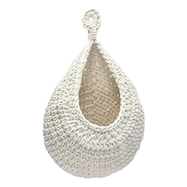 Velocity Hanging Wall Vegetable Fruit Baskets Hand Woven Kitchen Organizer Bag Large Size