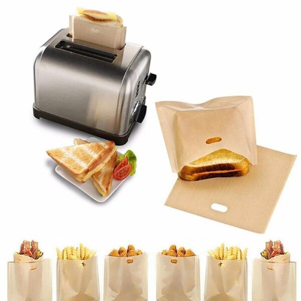 Velocity 10-Pieces or 20-Pieces Kitchen Reusable Heat-Resistant Toaster Bags