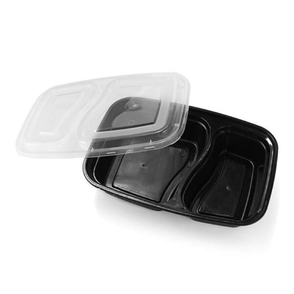 Velocity 10 or 20-Pieces 2 Compartments Reusable Food Container