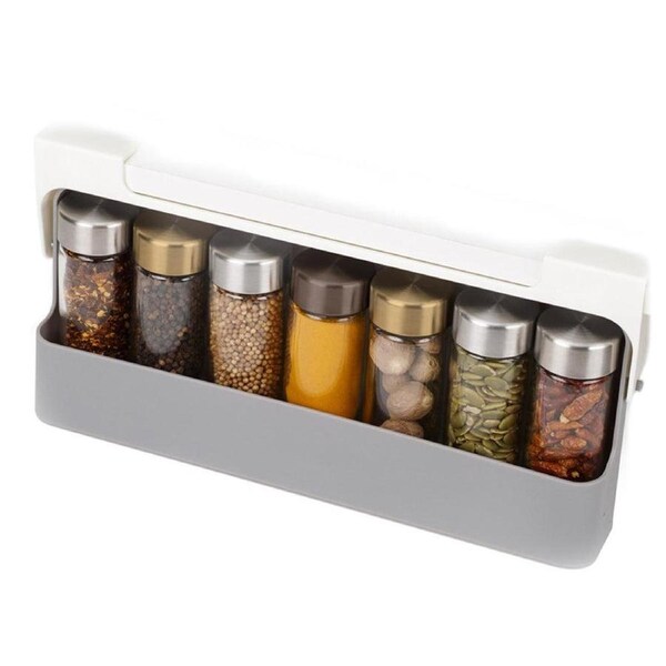 Velocity Kitchen Cabinet Under Shelf Spice Organizer Seasoning Bottles Storage Rack